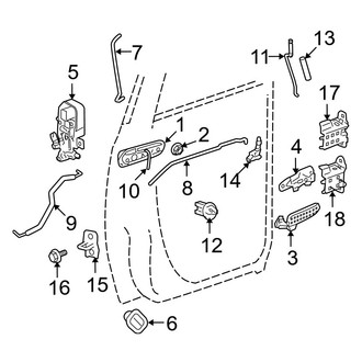 Dodge OE - Rear Door - Lock & Hardware (Quad Cab)