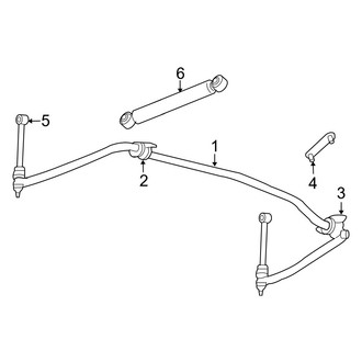 Dodge OE - Rear Suspension - Stabilizer Bar & Components (1500 Regular Cab / Quad Cab RWD)