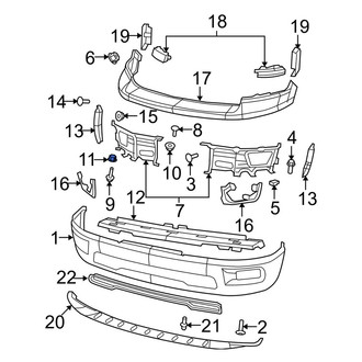 Dodge OE - Front Bumper Face Bar Nut