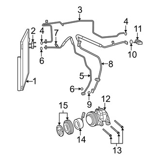 Dodge OE - Air Conditioner & Heater - Condenser, Compressor & Lines (1500 5.7L)