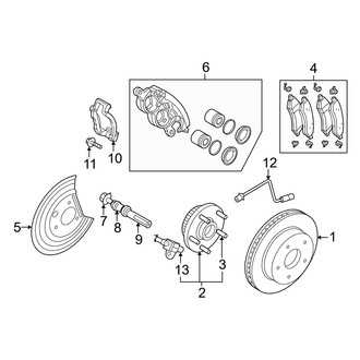 Dodge OE - Front Suspension - Brake Components (1500 4WD)