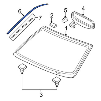 Dodge OE - Front Right Windshield Molding