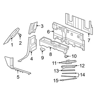Dodge OE - Cab - Interior Trim (Pillars & Floor), (1500 Regular Cab)