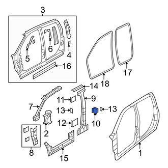 Dodge OE - Right Body B-Pillar Baffle Plate