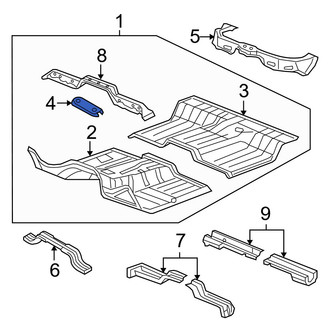Dodge OE - Rear Floor Pan Reinforcement Brace
