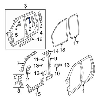 Dodge OE - Left Inner Uniside Bracket