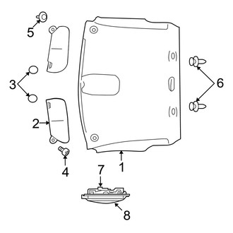 Dodge OE - Cab - Interior Trim (Headliner & Components), (Laramie / SLT / Sport / ST / TRX / TRX4 Crew Cab)