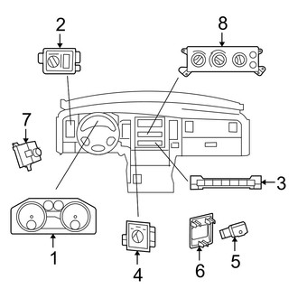 Dodge OE - Instrument Panel - Cluster & Switches (1500 Laramie / SLT / Sport / ST / TRX / TRX4)