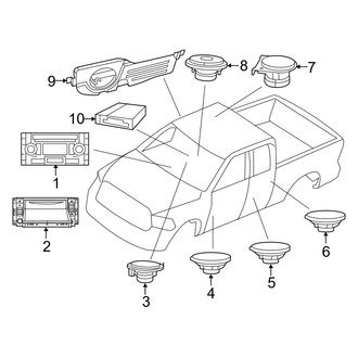 Dodge OE - Instrument Panel - Sound System (1500)
