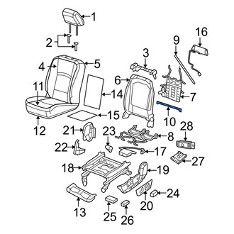 Dodge OE - Left Lower Seat Lumbar Support Cushion Bracket