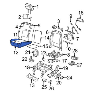 Dodge OE - Front Left Seat Cushion Foam