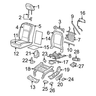 Dodge OE - Seats & Tracks - Front Seat Components (Bucket Seats), (1500)