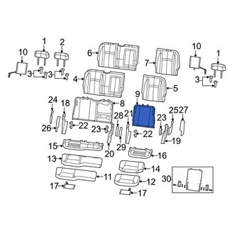 Dodge OE - Rear Left Seat Back Frame