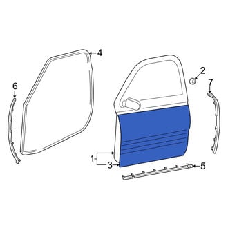 Dodge OE - Front Left Outer Door Outer Panel