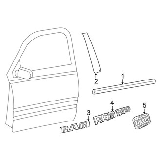 Dodge OE - Front Door - Exterior Trim