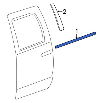 Dodge OE - Rear Left Outer Door Window Belt Weatherstrip