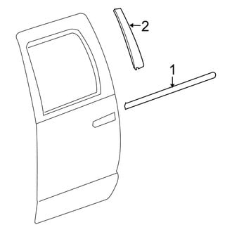 Dodge OE - Rear Door - Exterior Trim (Quad Cab)