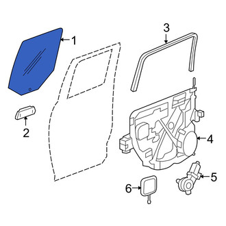 Dodge OE - Rear Left Door Glass