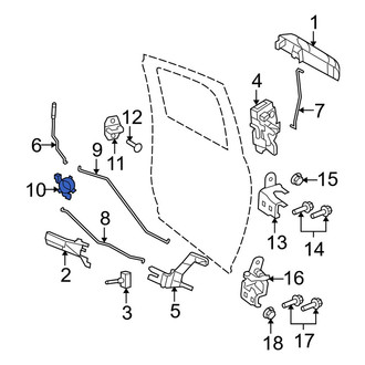 Dodge OE - Rear Left Door Lock Rod Bracket
