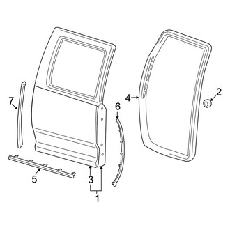 Dodge OE - Rear Door - Door & Components (1500 Laramie / SLT / Sport / ST / TRX / TRX4 Crew Cab)