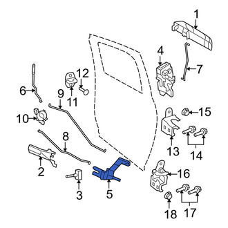 Dodge OE - Rear Right Door Lock Rod Cover