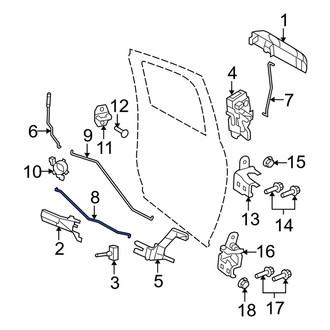 Dodge OE - Rear Left Outer Door Lock Operating Rod