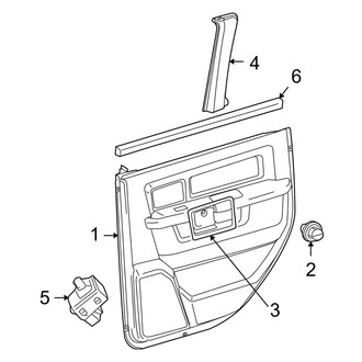 Dodge OE - Rear Door - Interior Trim (1500 Laramie / SLT / Sport / ST / TRX / TRX4 Crew Cab)