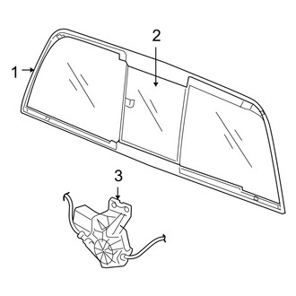 Dodge OE - Back Glass - Glass (Sliding Glass), (1500)