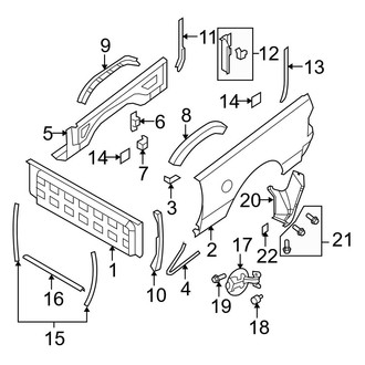 Dodge OE - Pick Up Box - Front & Side Panels (8' Bed), (1500)