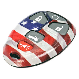 Dorman® - 4-Button American Flag Replacement Keyless Entry Remote Transmitter Case with Panic Button