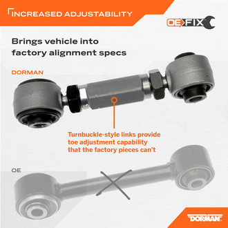 Dorman® - OE Solutions™ Rear Lower Forward Alignment Toe Arm