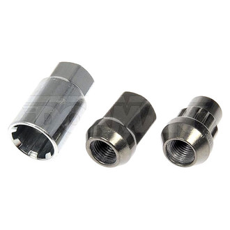 Dorman® - Hyper Black Chrome Cone Seat Acorn Lug Wheel Installation Kit