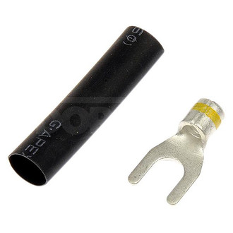 Dorman® - 0.38" 12/10 Gauge Black/Silver Spade Terminals