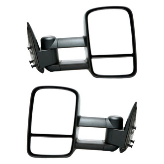 Dorman® - Driver and Passenger Side Manual Towing Mirror Set (Non-Heated, Foldaway)