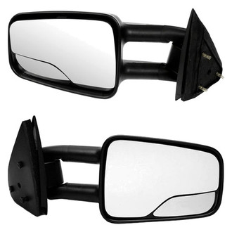 Dorman® - Driver and Passenger Side Manual Towing Mirror Set (Non-Heated, Foldaway)