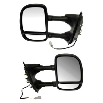 Dorman® - Driver and Passenger Side Power Towing Mirror Set (Non-Heated, Foldaway)