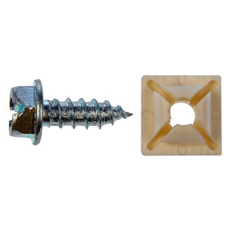 Dorman® - White / Zinc Clear License Plate Fasteners