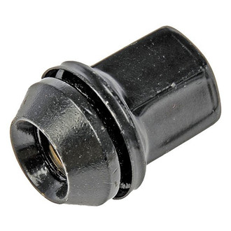 Dorman® - Black Cone Seat Flattop Capped Lug Nut