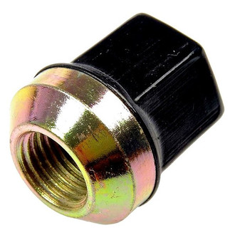 Dorman® - Black Cone Seat Flattop Capped Lug Nut