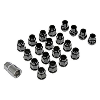 Dorman® - Black Chrome Cone Seat Acorn Bulge Lug Wheel Installation Kit