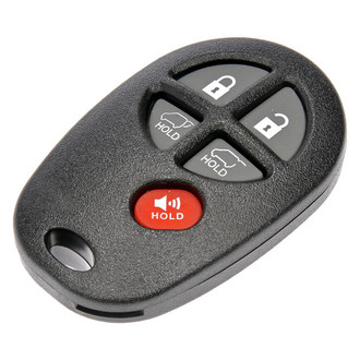 Dorman® - 4-Button Black Replacement Keyless Entry Remote Transmitter Case with Panic Button