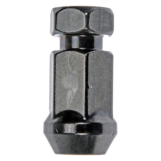 Dorman® - Black Cone Seat Flattop Capped Lug Nuts