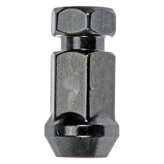 Dorman® - Black Cone Seat Flattop Capped Lug Nuts