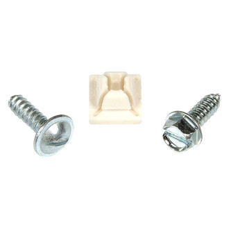 Dorman® - White / Zinc Clear License Plate Fastener Kit