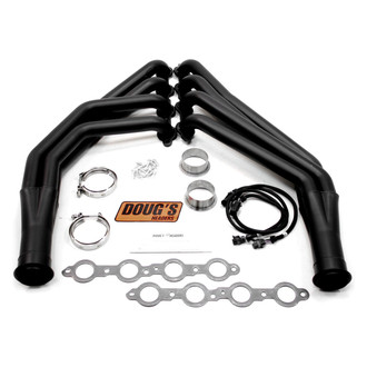 Doug's Headers® - 4-Tube Steel Hi-Temp Black Coated Long Tube Exhaust Headers