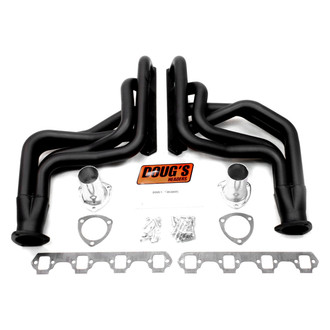 Doug's Headers® - 4-Tube Steel Hi-Temp Black Coated Long Tube Exhaust Headers