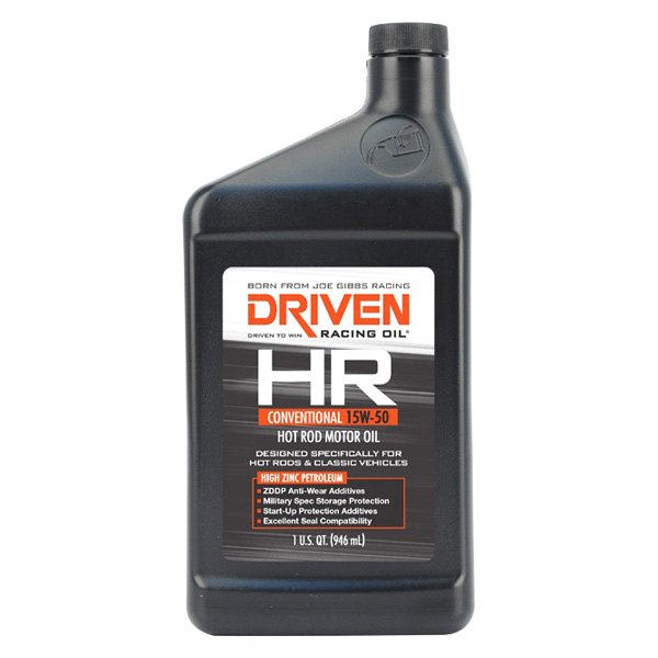 Driven Racing Oil® - HR1 Hot Rod SAE 15W-50 Conventional Motor Oil, 1 Quart