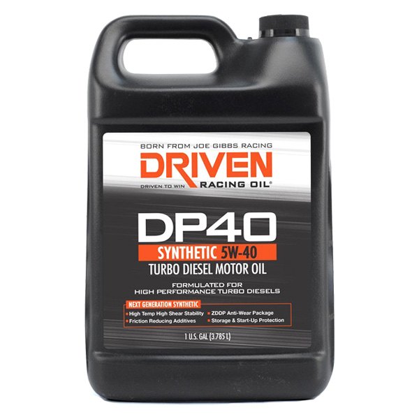 Driven Racing Oil® - DP40 Turbo Diesel SAE 5W-40 Synthetic Motor Oil, 1 Gallon