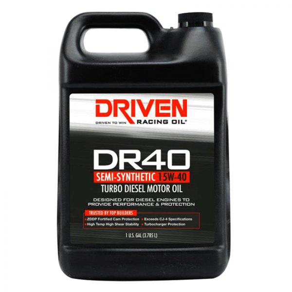 Driven Racing Oil® - DR40 SAE 15W-40 Synthetic Blend Motor Oil, 1 Gallon