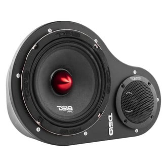 DS18® EN6P - Black Enclosures with 1 x 6.5" Speakers, 1 x Tweeter Cutouts